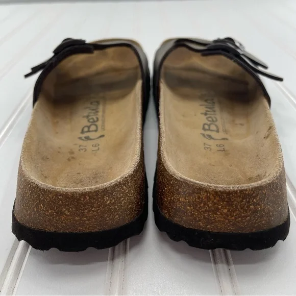 Birkenstock Betula Two Buckle Slip On Metallic Greenish-Gray Sandals Size 6 - Picture 5 of 10